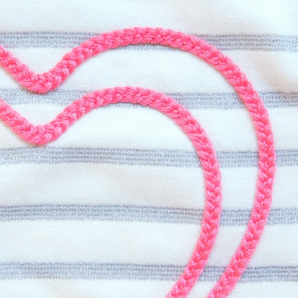 Gymboree Baby Girls Pink Knit Tutu Dress Set 6-12 Mo Heart Applique Long Sleeve - Picture 3 of 6